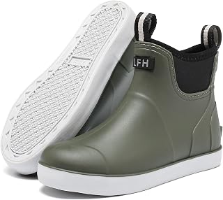 Women's Deck Boots, Waterproof Ankle Rain Boots, Fishing & Garden Boots