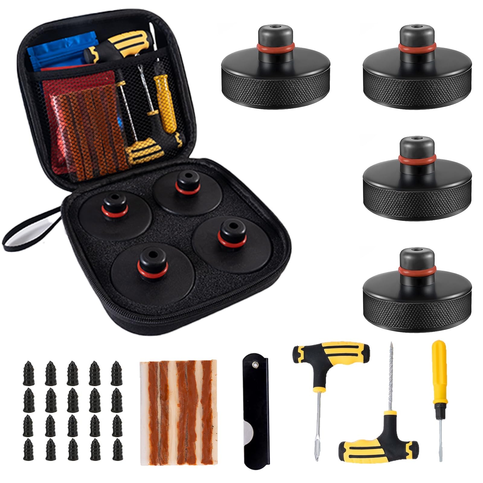 Tesla Jack Pads for Model Y/3/S/X 2016 to 2026 with Tire Repair Tools Kit | Tesl