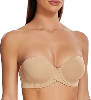 MELENECA - Women's Silicone Push Up Strapless Bra