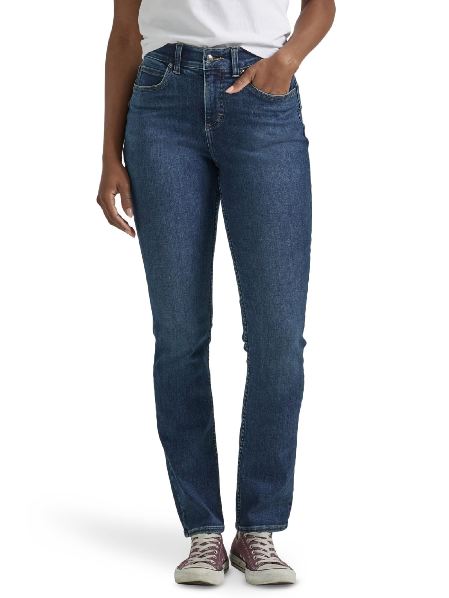 Lee Womens Ultra Lux Comfort with Flex Motion Straight Leg JeanJeans
