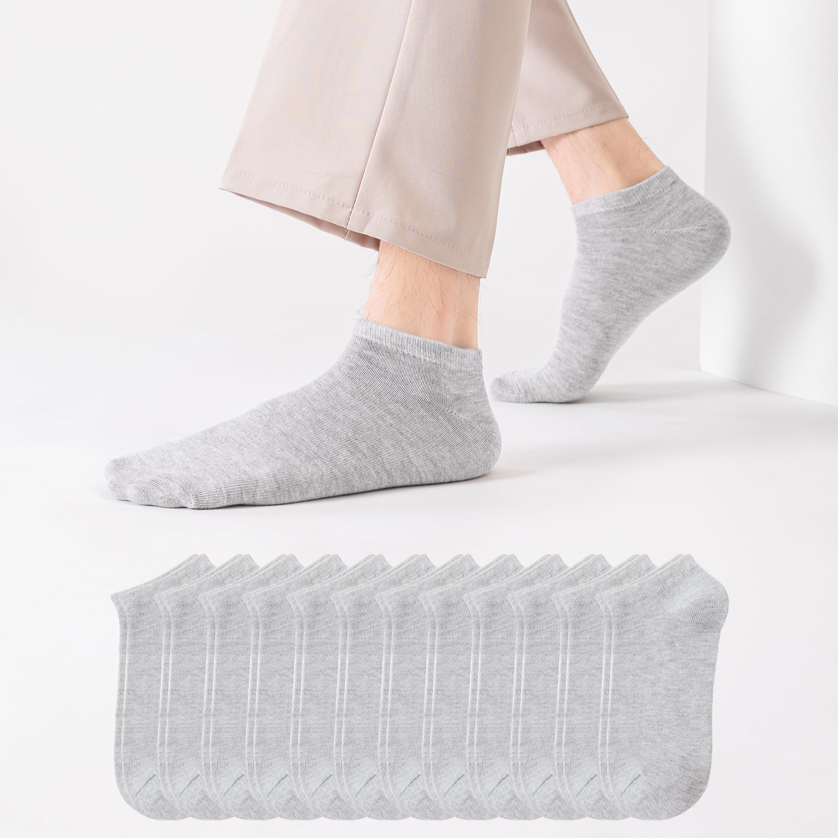 Mens Low Cut Cotton Short Ankle Socks Comfortable Breathable Casual 3/6/12/18 Pa