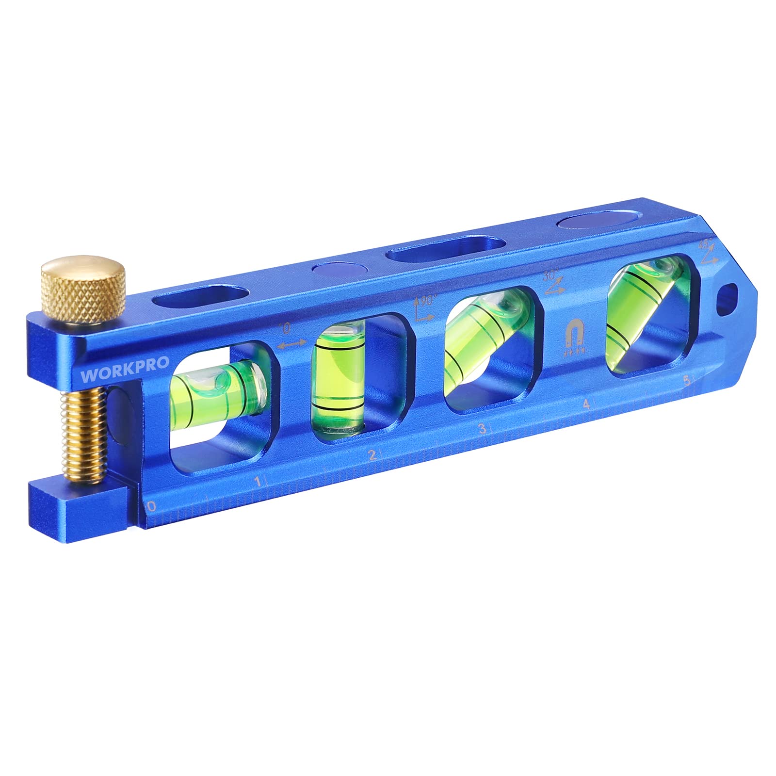 WORKPRO 6.3 Inch Magnetic Torpedo Level, Bubble Level Tool, Aluminium Alloy | Bu