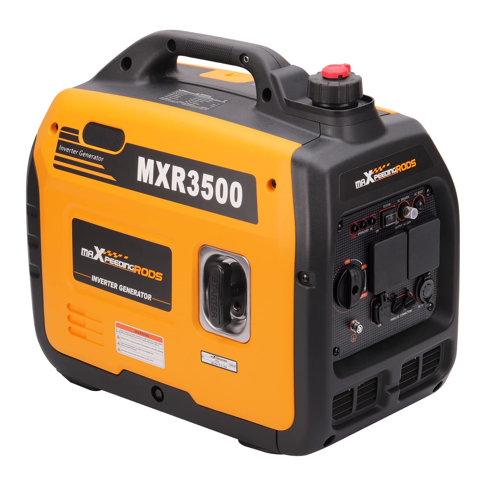 maXpeedingrods 3300W Portable Inverter Generator Petrol Pure Sine Wave Silent Ge