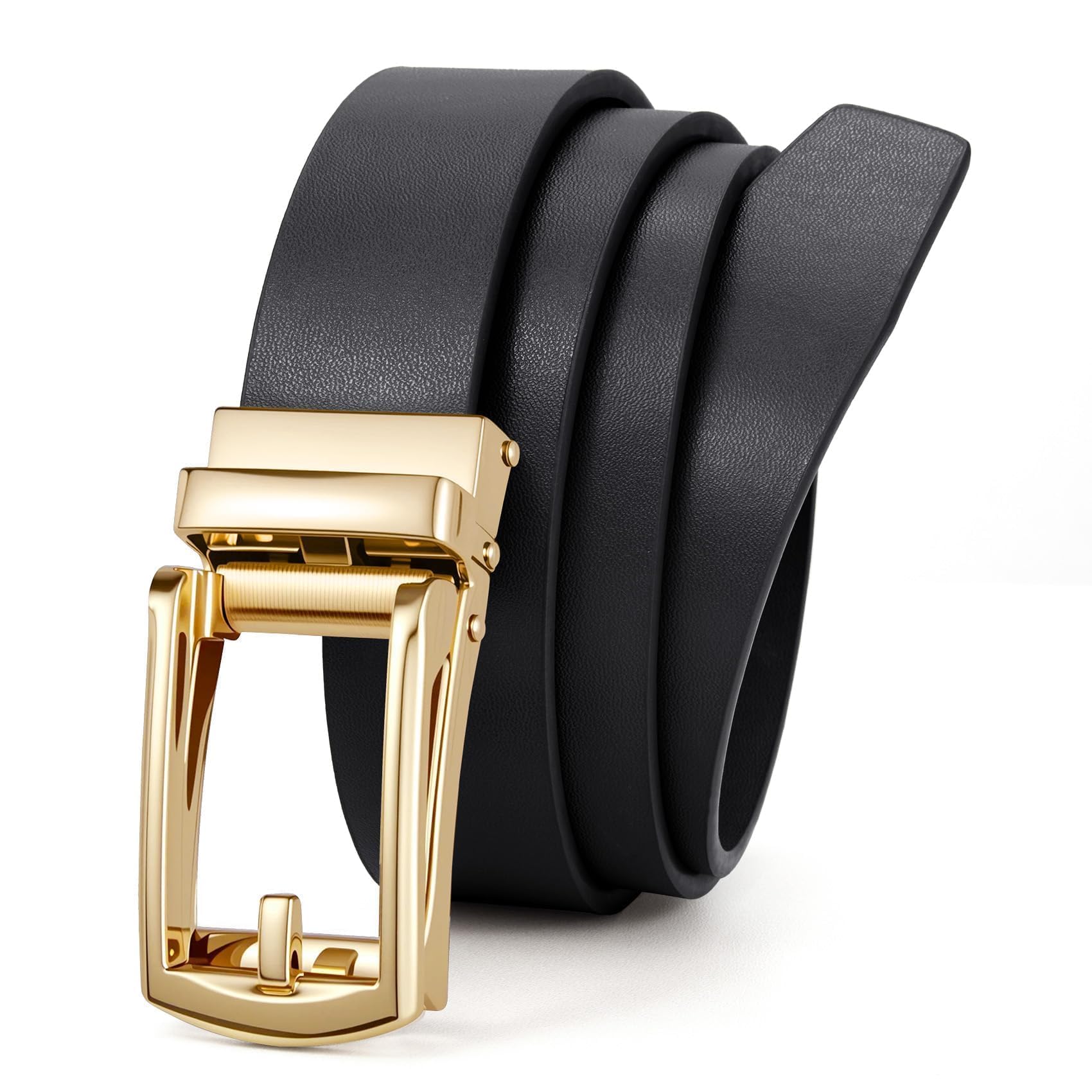 JASGOOD Women Leather Ratchet Belt with Automatic Buckle Adjustable Women's Belt
