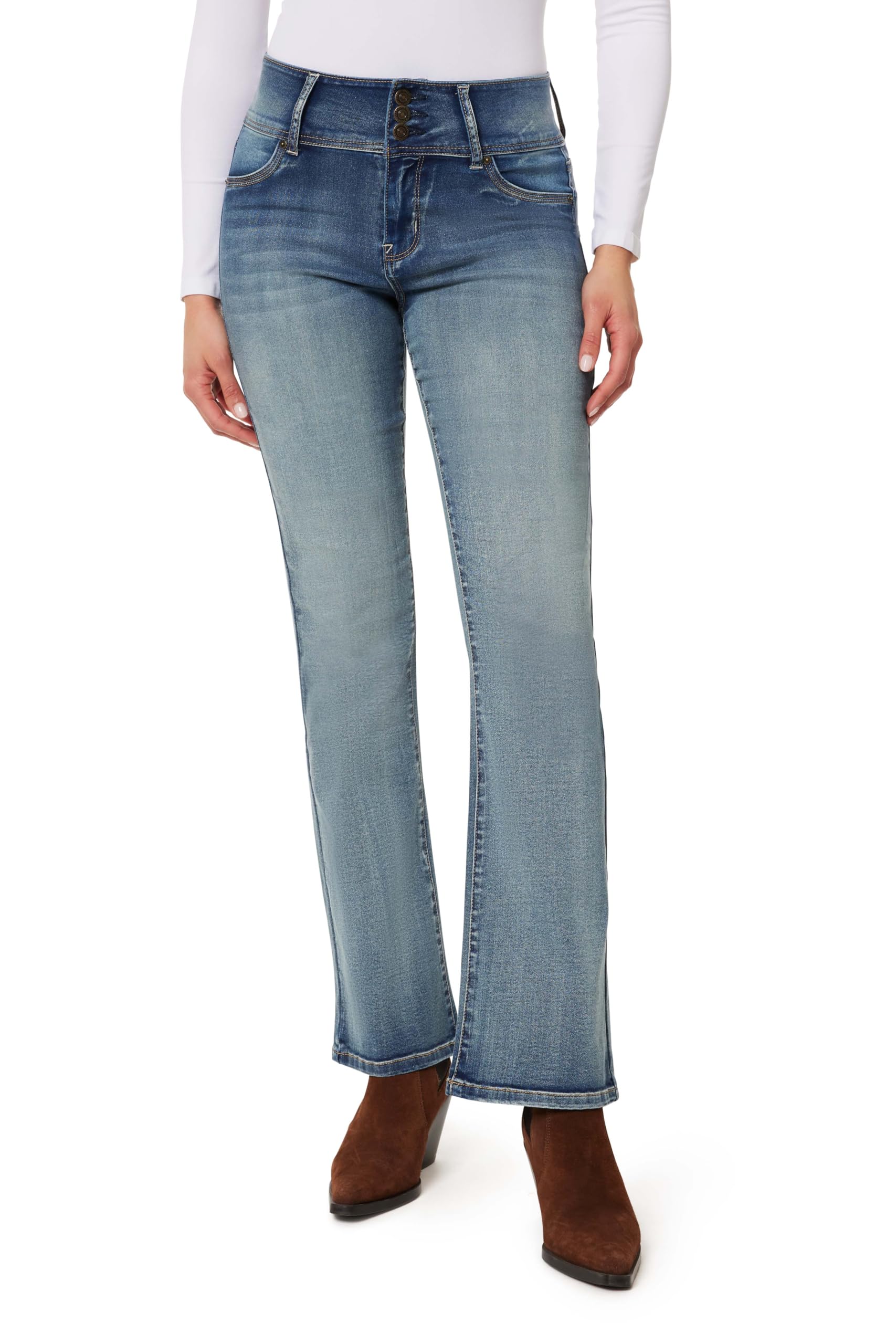 WallFlower Women's Sassy Bootcut Jeans, Sizes 0-17