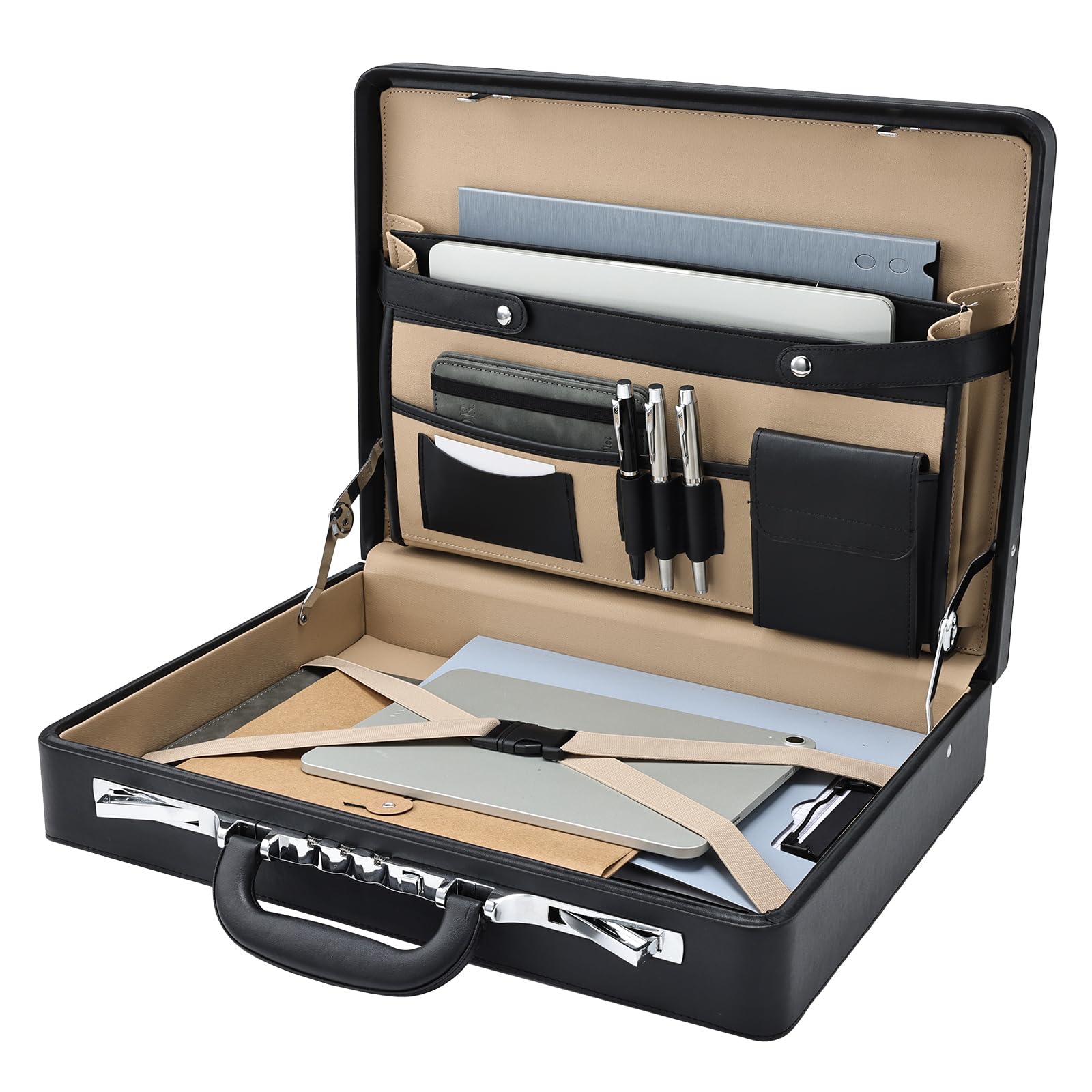 Briefcases for Men Carrying Case Document Attache Case for 16 Inch Laptop Waterp