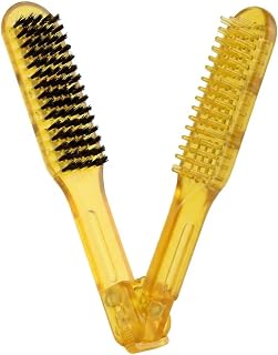 Heat Resistant Double Sided Anti-Static Tweezer Brush - Yellow