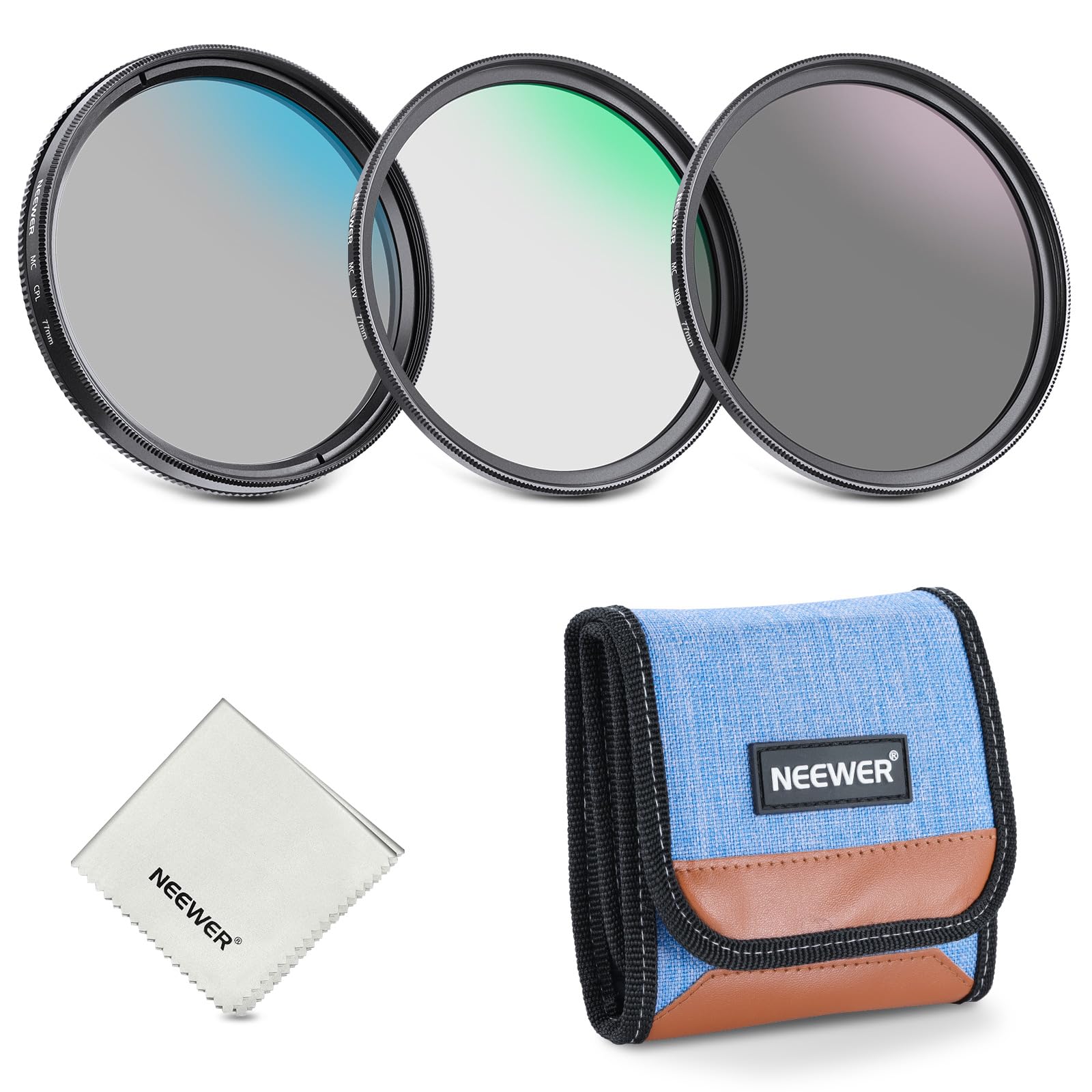 NEEWER 77mm UV/CPL/ND Filter Kit, Neutral Density Camera Lens Filter Set