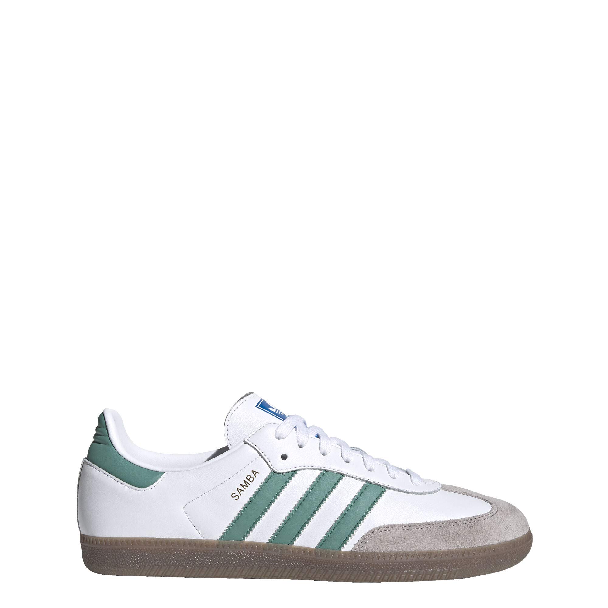 adidas Scarpe Samba da uomo, Cloud White/Future Hydro/Clear Grani, 43,5 EU