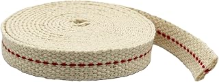 Light of Mine: 1/2" Inch Smokeless Flat Oil Lamp Wick, 6 Foot Roll, 100% Cotton Replacement Wick with Genuine Red Stitch for Kerosene Lanterns, Paraffin Oil Lamps & Hurricane Lanterns (1PK, 1/2" - 6')