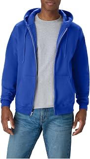 Hanes Zip-up Hoodie, EcoSmart Fleece Full-Zip Hoodie for Men, Men's Hooded Sweatshirt Jacket (Pack of 1)
