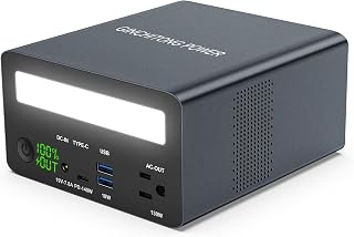 GINCHITONG 80000mAh Portable Power Station, 130W AC Outlet, 140W USB-C PD | External 296Wh Backup Pack, 110V AC Outlet & LED Flashlight; Laptop & Charger for MacBook, CPAP, Drone, Camera, Projector