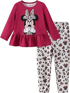 Disney Princess Baby Girl Dress Long Sleeve Shirt and Leggings 2 Pieces Girls Clothing Girl Set Autumn Pullover Dailywear