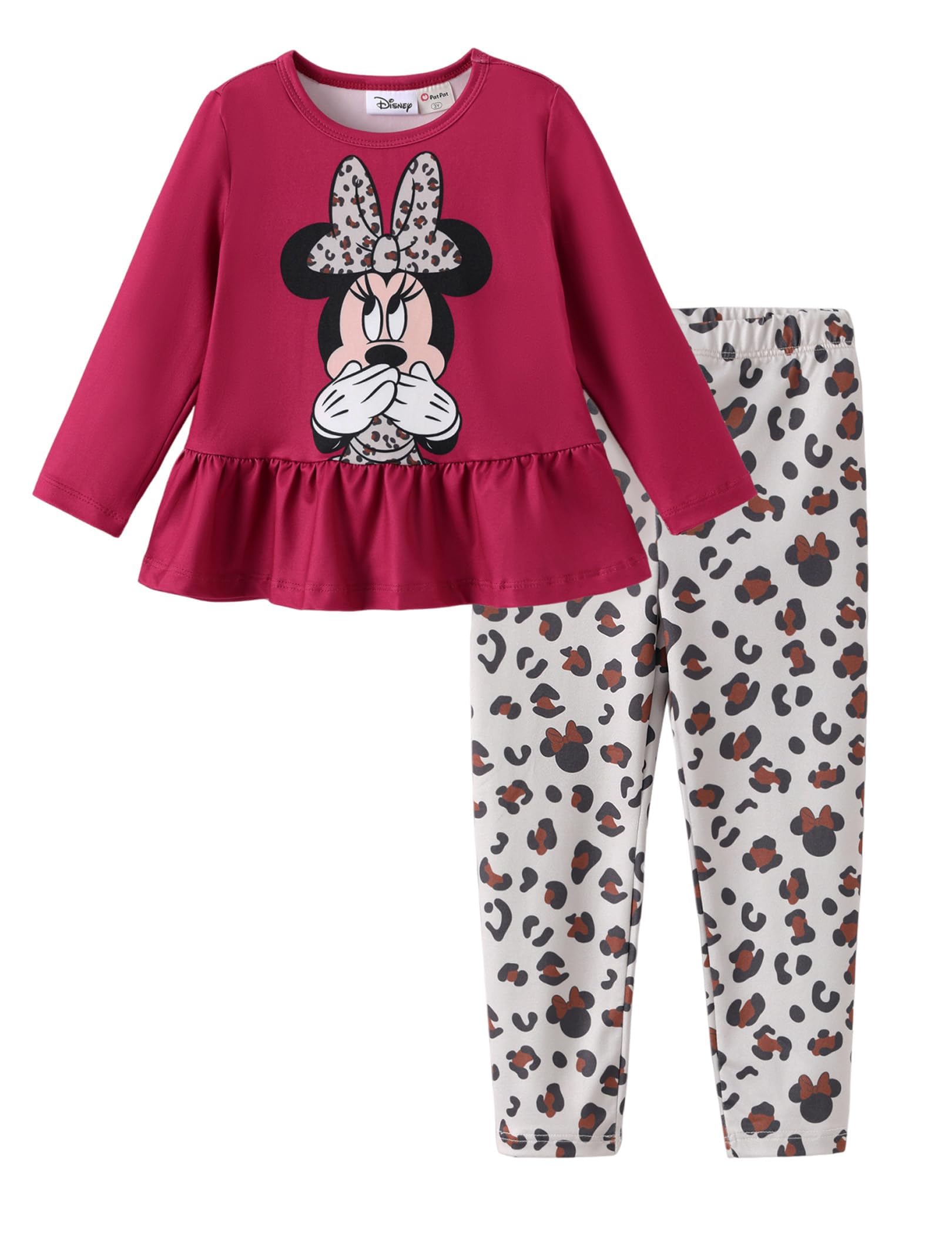 Disney Princess Baby Girl Dress Long Sleeve Shirt and Leggings 2 Pieces Girls Cl