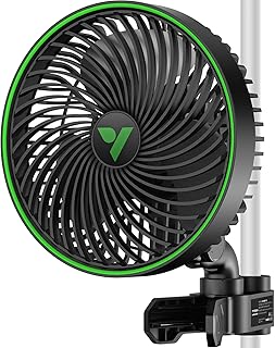 VIVOSUN AeroWave E6 Gen2 Grow Tent Oscillating Clip Fan, 6" Fan, 1-Pack | EC Motor, Smart Wifi Control, Local Timer, Weatherproof IP54, Strong Airflow but Quiet, US Patented Clip Fan, 6 inch Grow Fan