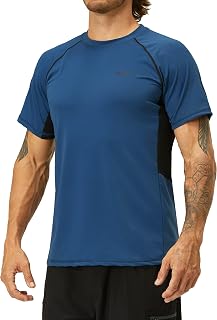 EZRUN Men's UPF 50+ Swim Shirts Cooling Rash Guard for Fishing Surf Beach