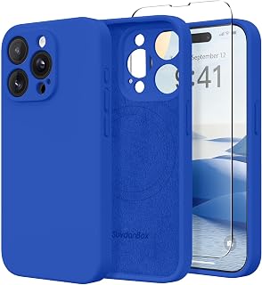 Magnetic for iPhone 14 Pro Case Silicone Klein Blue