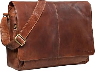 STILORD 'Alex' Unisex Vintage Leather Messenger Bag Messenger Bag Messenger Bag for 15.6 Inch Laptop