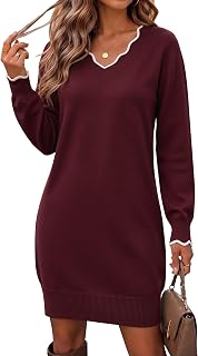 Zeagoo Women's Sweater Dress Pullover Sweater Fall Winter Casual Knit Dress