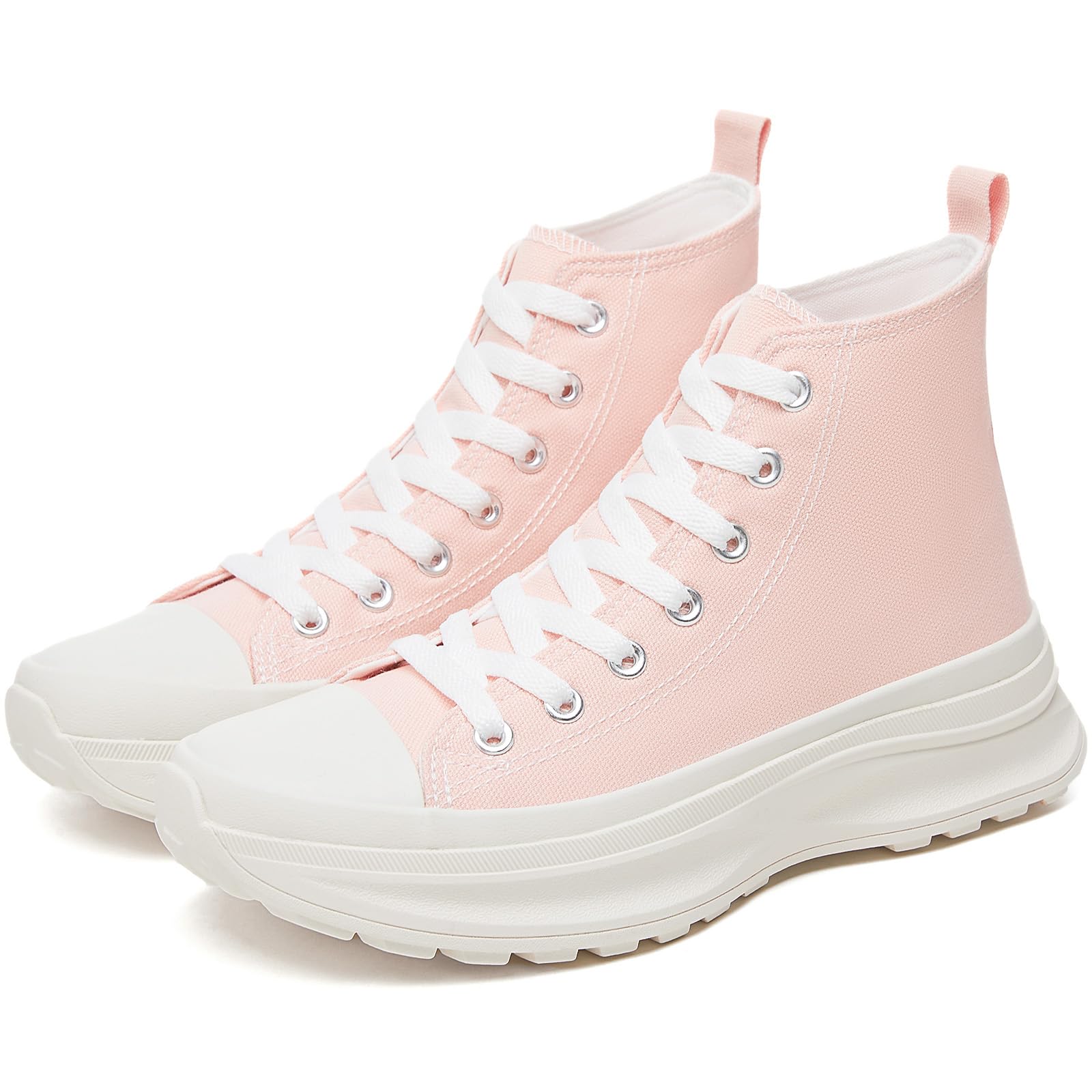 Yageyan Womens High Top Sneakers - Platform Shoes, Canvas, Tennis, Classic, Casu