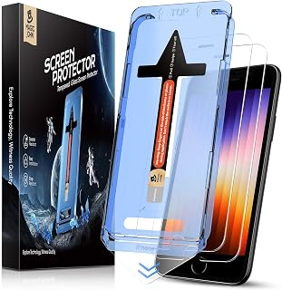 MAGIC JOHN 2 Pack Screen Protector for iPhone SE 3/SE 2 (2022/2020 Edition), iPhone7/8/6 Tempered Glass, Auto Dust-Elimination, Bubble Free, Easy Installation