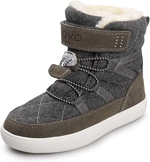 UOVO Boys Snow Boots Boys Winter Boots for Kids Waterproof Winter Snow Boots for Boys Warm Fur Lined Slip Resistant Outdoor (Toddler/Little Boys)