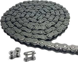 AZSSMUK #35 Roller Chain - 3 Feet Carbon Steel Material with 2 Connecting Link Industrial Chain - 96 Links