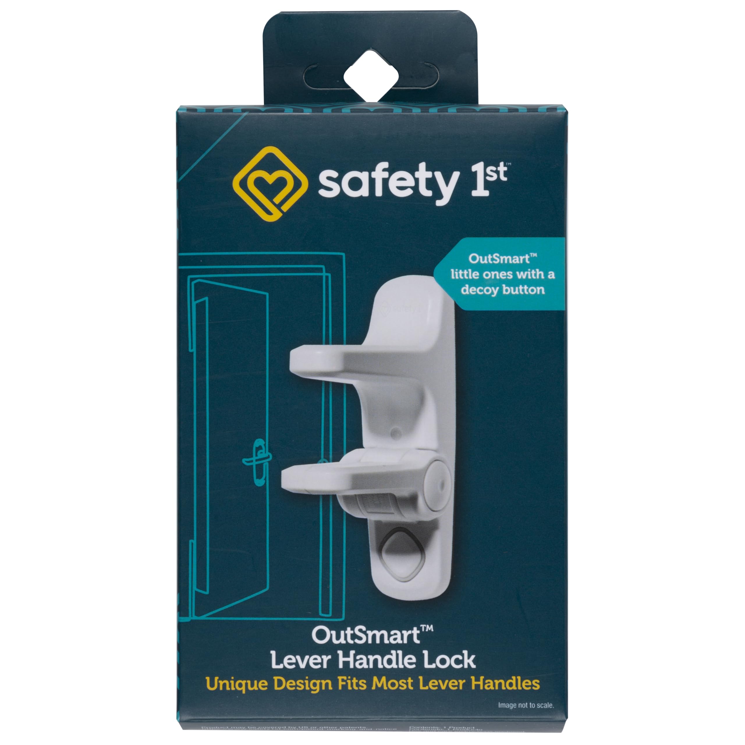 Safety 1st OutSmart Child Proof Door Lever Lock, White, 1 Count