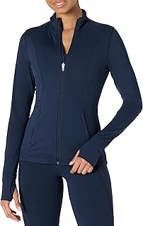Amazon Essentials Women's Slim Fit Long Sleeve Zip Up Jacket Performance Stretch Ultra Soft