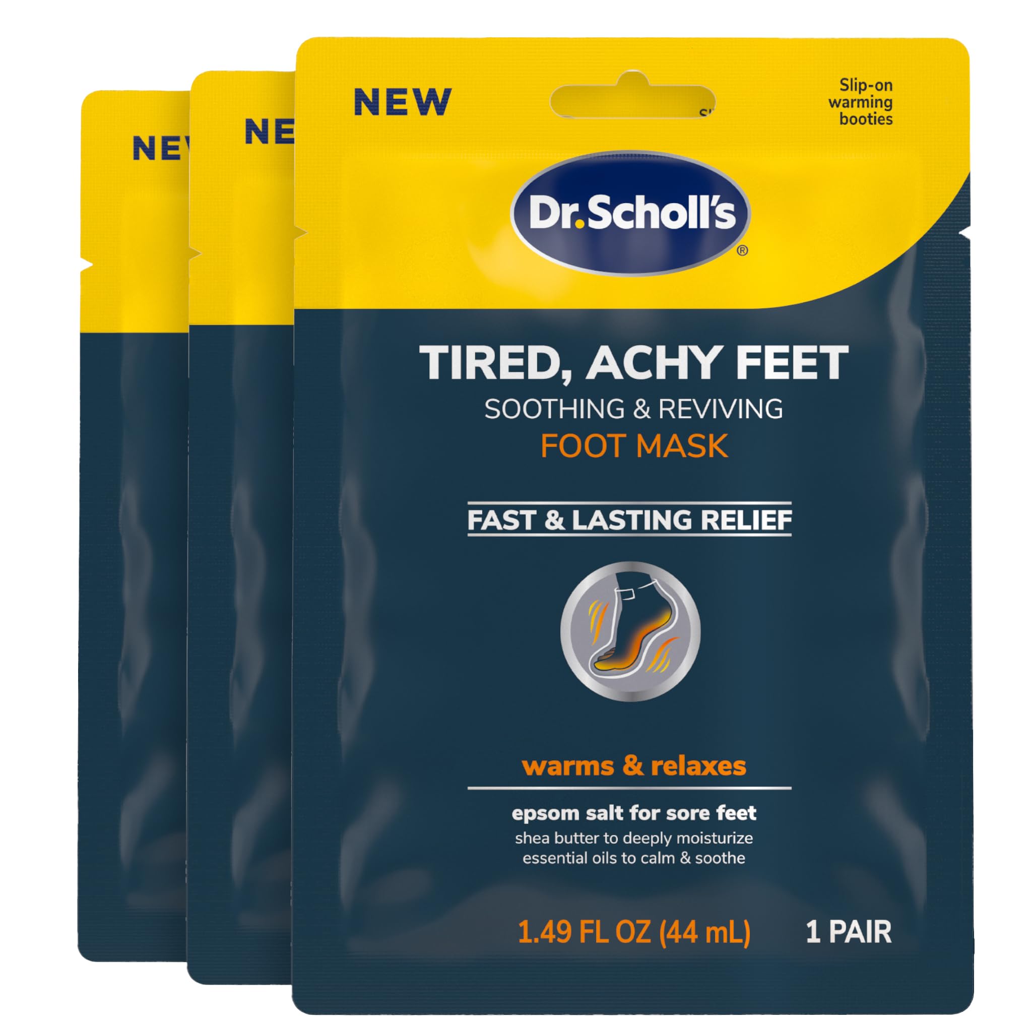 Dr. Scholl's® Tired, Achy Feet Soothing & Reviving Foot Mask, 3 Pair, Warming Bo