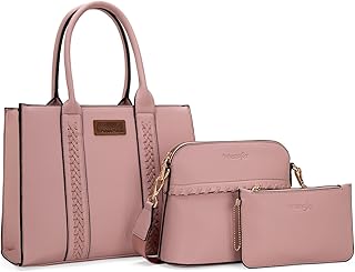 Wrangler 3Pcs Handbags Set Tote Bag & Medium Crossbody Purse & Wallet