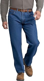 Red Kap Men's Relaxed Fit Jean - Heavy Duty Jeans with Comfortable Denim, 5 Pocket Styling, Tapered Fit for Work Boots
