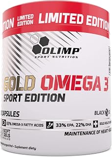 Olimp Sport Nutrition Gold Omega 3 Sport Edition - 200 Kapseln - Nahrungsergänzungsmittel mit Fettsäuren und Vitamin E