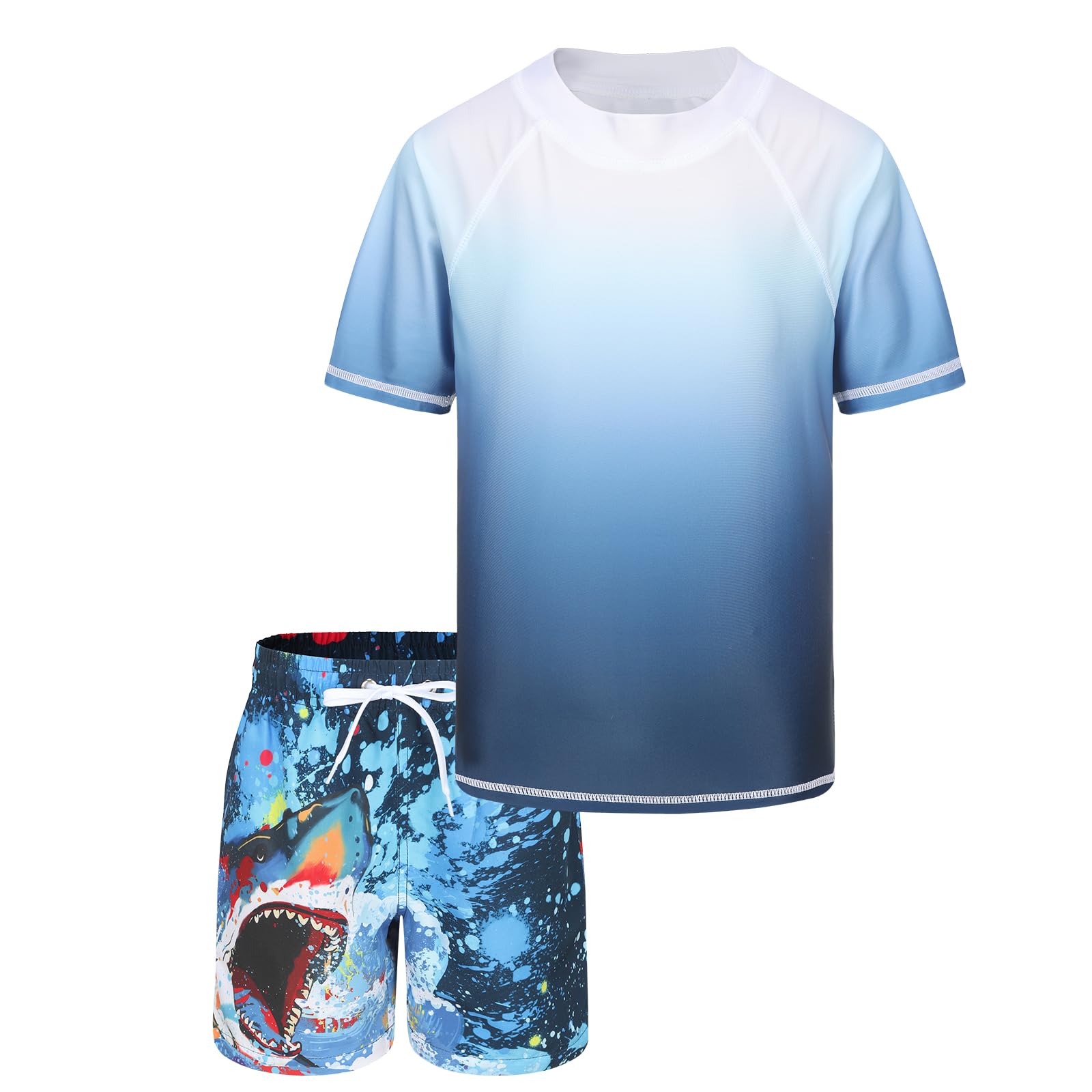 Aisyee UV Shirt Children's Swimming Trunks Boys Swimsuit Set 98 164/3-16