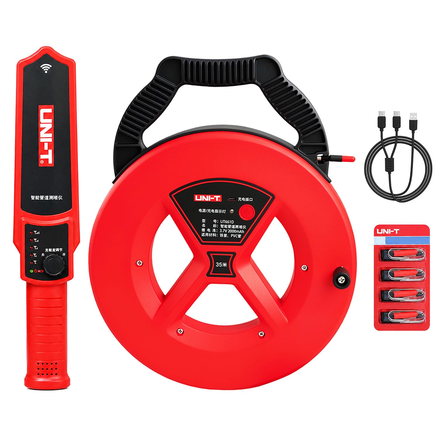 UNI-T Wall Pipe Locator Underground, Sewer Blockage Transmitter 115Ft | Pipeline