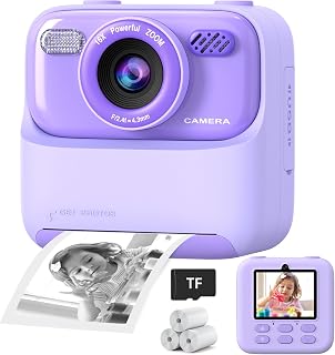 Upgrade Kids Camera Instant Print for Boys and Girls, 1080P HD Dual-Lens Selfie Digital Camera with Print Paper & 32G Card, Christmas Birthday Gifts Toys for Toddler and Teenagers Age 3-16 Years Old