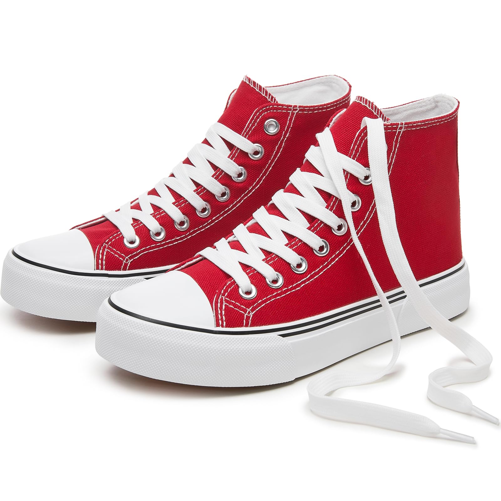 hash bubbie Classic High Top Sneakers for Women, Lace Up Canvas Shoes for Women,