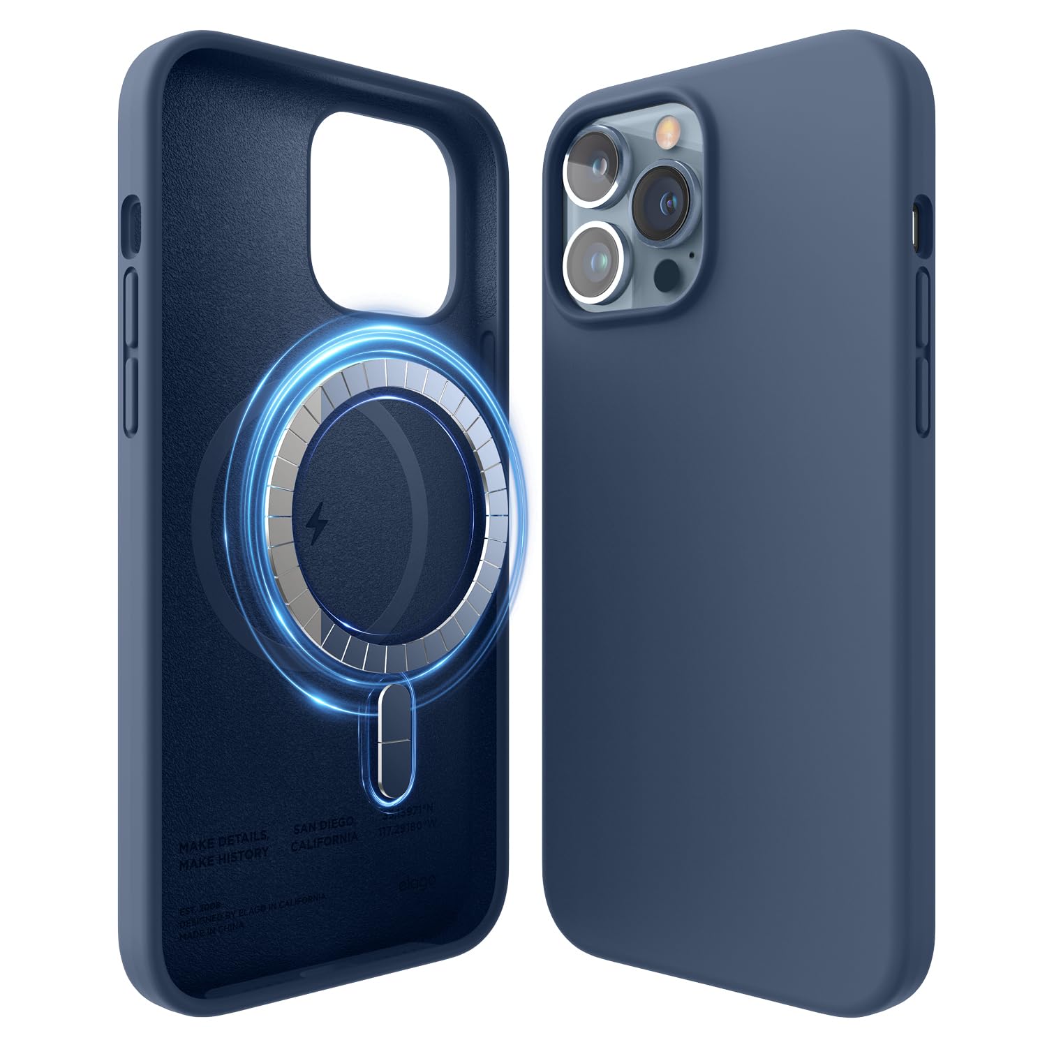 elago Magnetic Silicone Case Compatible with iPhone 13 Pro MAX [6.7"]