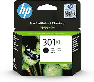 HP 301XL Black Original Ink Cartridge, High Yield | Compatible with HP DeskJet 1050, 2050, 3050, HP Envy 4500, 5500, OfficeJet 260, 4600, yield 430 pages (CH563EE)