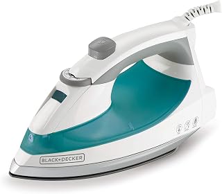 BLACK+DECKER Steam Iron for Clothing with Smart Steam Technology | SmartSteam iron with ceramic soleplate, anti-drip, spray mist, 1200W, lightweight for fast wrinkle removal.