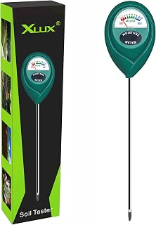 XLUX Plant Soil Moisture Meter, for Indoor and Outdoor use, Battery-Free | Since 2015, instant read, anti-rust 304 SST probe, Clear & Easy-to-Read Display, Single-Probe, less hurts to roots