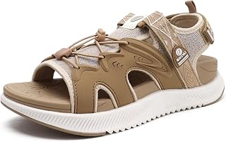 ONCAI Walking Sandals for Women, Sport Athletic Hiking Sandals With Arch Support Orthotic Outdoor Footbed for Plantar Fasciitis, Sandalias Mujer with Adjustable Straps (UK Size 4-10)