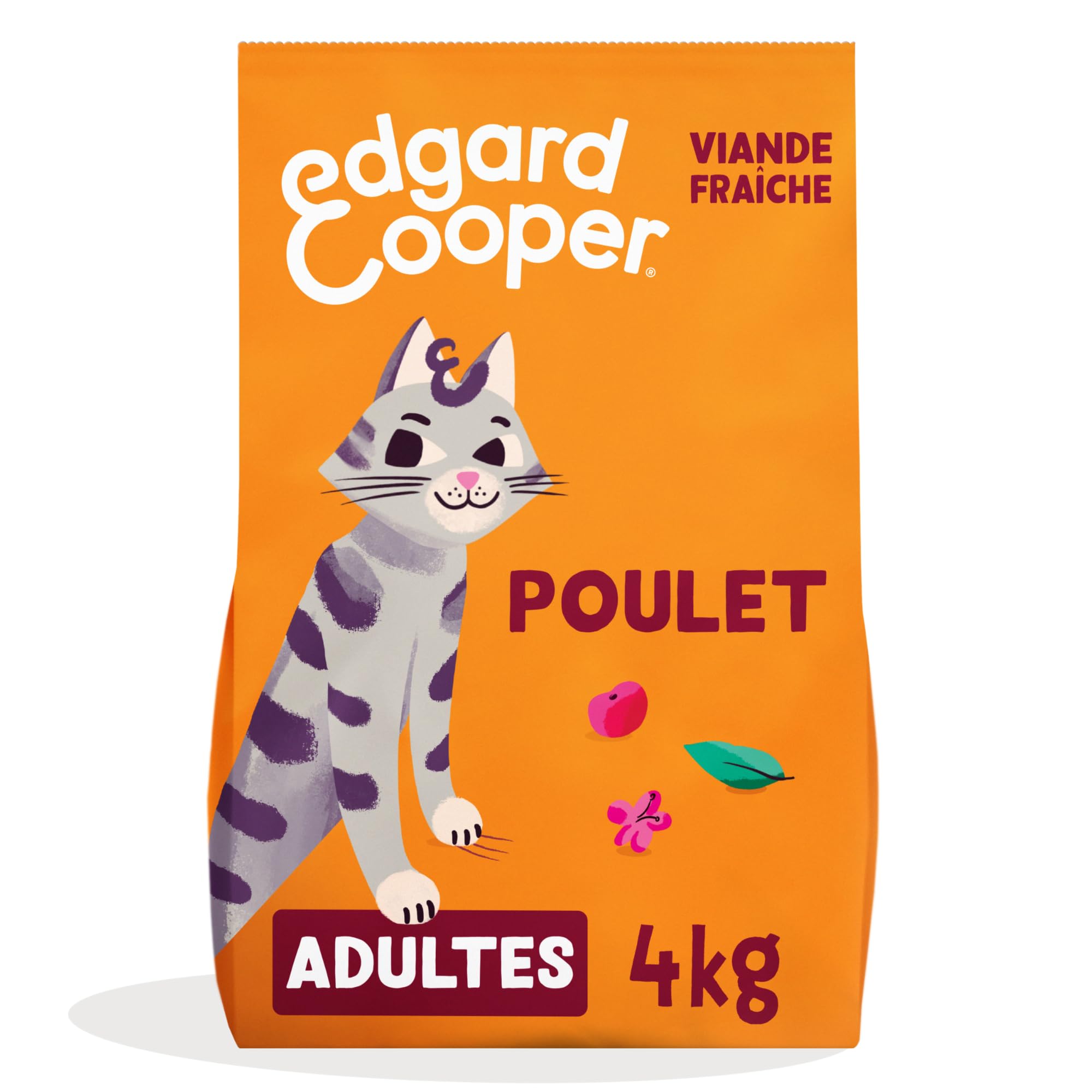 Edgard Cooper Sterilised Cat Food, Adult, Chicken 4 kg, Grain Free, Fresh Meat, 