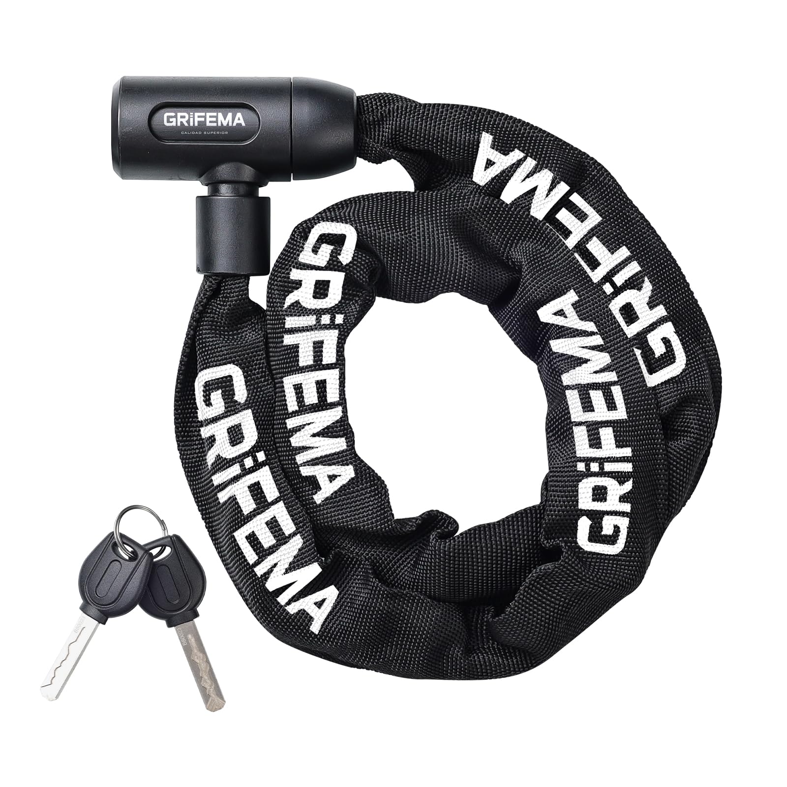 GRIFEMA GA1201-12 Anti-Theft Bicycle Lock with Key, Chain Lock for Bicycles | Su