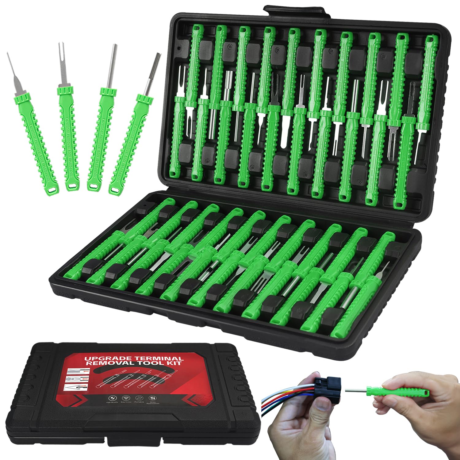 SZDTCF Terminal Removal Tool Kit-41Pcs Depinning Tool with Blow-Molded Case | 41