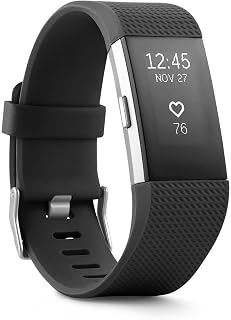 Fitbit Charge 2 Heart Rate + Fitness Wristband Black Large (Renewed)