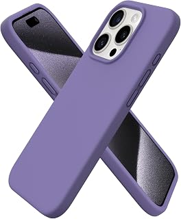ORNARTO Silicone Case for iPhone 15 Pro 6.1 Inch - Purple