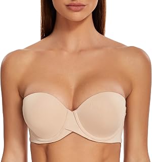 MELENECA - Women's Silicone Push Up Strapless Bra