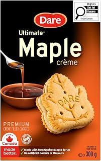 Dare Ultimate Maple Crème - Crunchy Sandwich Cookies with Real Maple Syrup 300g Unit Pack