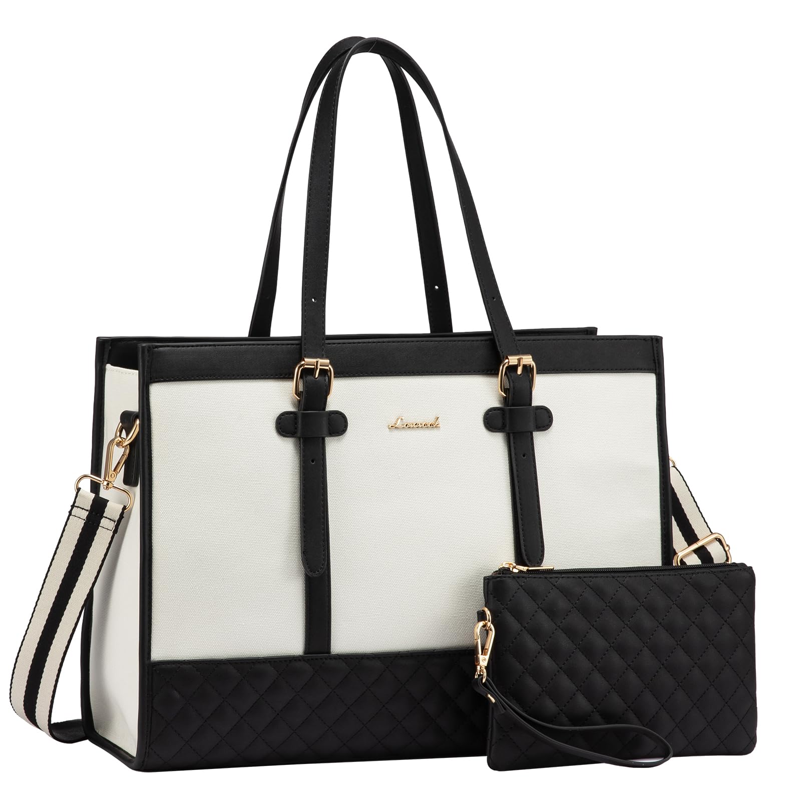LOVEVOOK Laptop Bag for Women, 15.6 Inch Computer Tote Bags Purse for Work